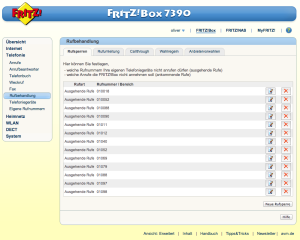 Rufnummern sperren auf der FRITZ!Box